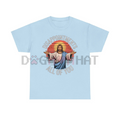 Light blue T-shirt with large 'DISAPPOINTMENTS' and 'ALL OF YOU' graphic print