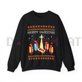Black Christmas sweatshirt with 'Merry Glizzmas' and candle graphic