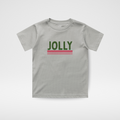 Ash toddler graphic T-shirt with JOLLY logo and red stripe graphic