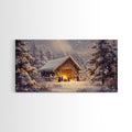 Nativity Scene Framed Canvas Print, Jesus in His Manger, Christmas Wall Art, Christmas Centerpiece Art, Nativity Oil Painting