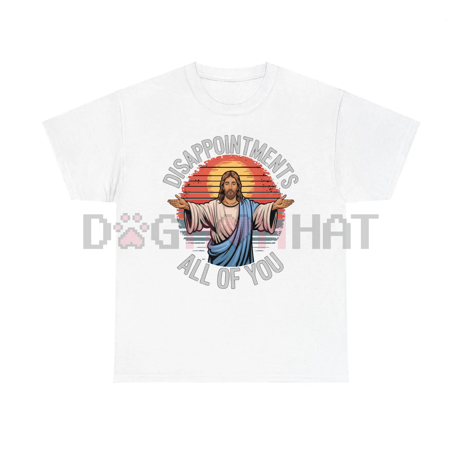 White T-shirt with large 'DISAPPOINTMENTS' and 'ALL OF YOU' graphic print