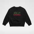 Black toddler crewneck sweatshirt with front JOLLY logo