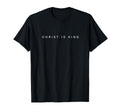 Black unisex T-shirt with 'CHRIST IS KING' front text