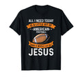 Black t-shirt with soccer ball and “Jesus” religious graphic on front