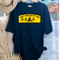 Kids T-shirt with dark crew and yellow Don't Tread graphic, Matthew 18:6