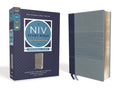 NIV Study Bible, personal size, navy blue leathersoft cover with red-letter text