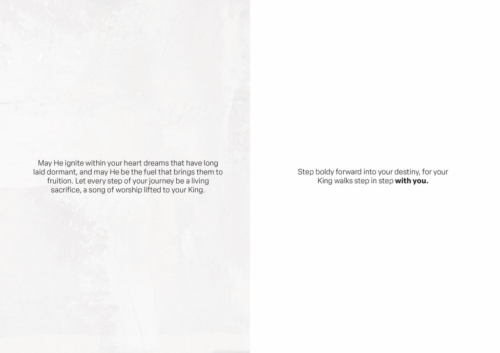 Greeting card interior with small printed religious verse text