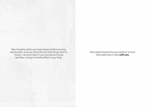 Greeting card interior with small printed religious verse text