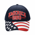 American flag cap, navy with 'AMERICA 250' front graphic
