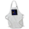 White apron with front pocket, adjustable neck strap, and waist ties