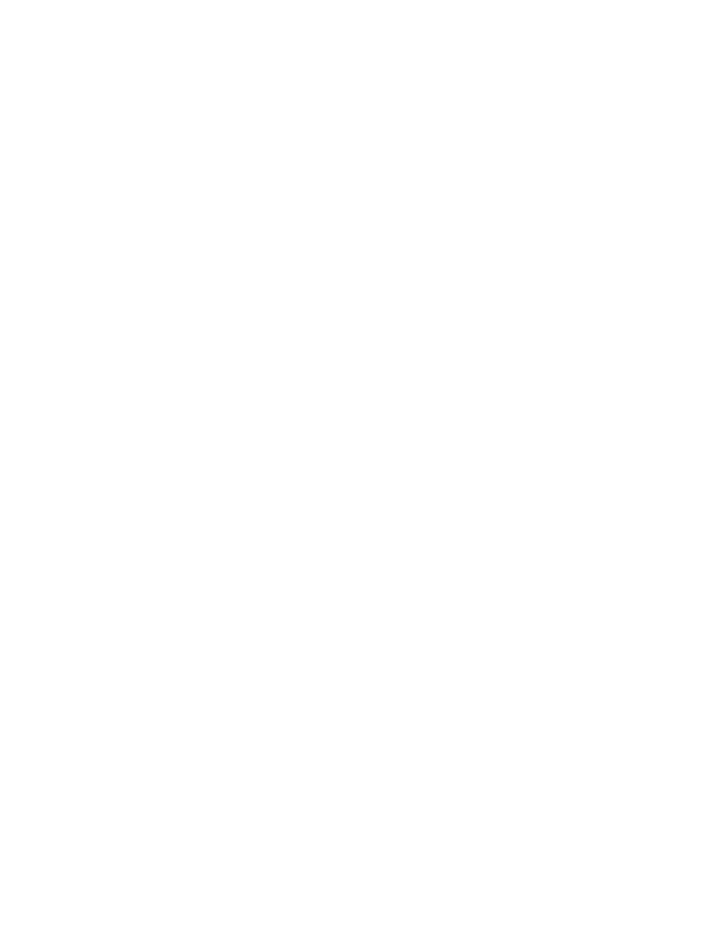 White cross UVDTF decal with BELIEVE lettering