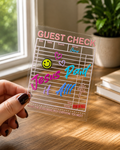 UV DTF guest check style decal with 'Jesus Paid It All' and smiley, heart icons