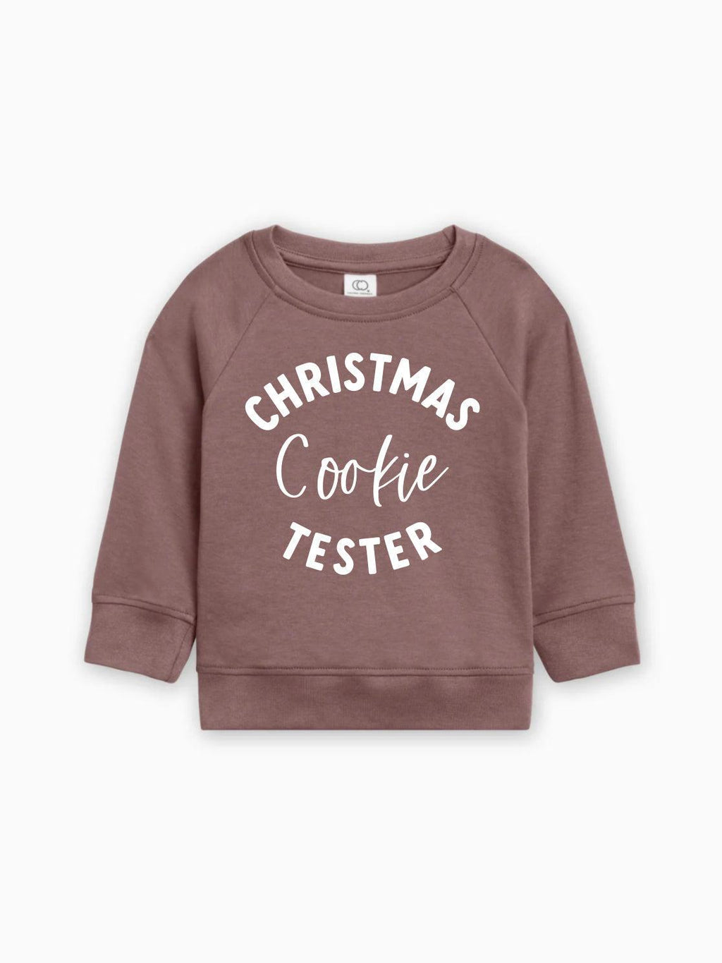 Brown Christmas Cookie Tester pullover for baby and toddler, crewneck sweatshirt