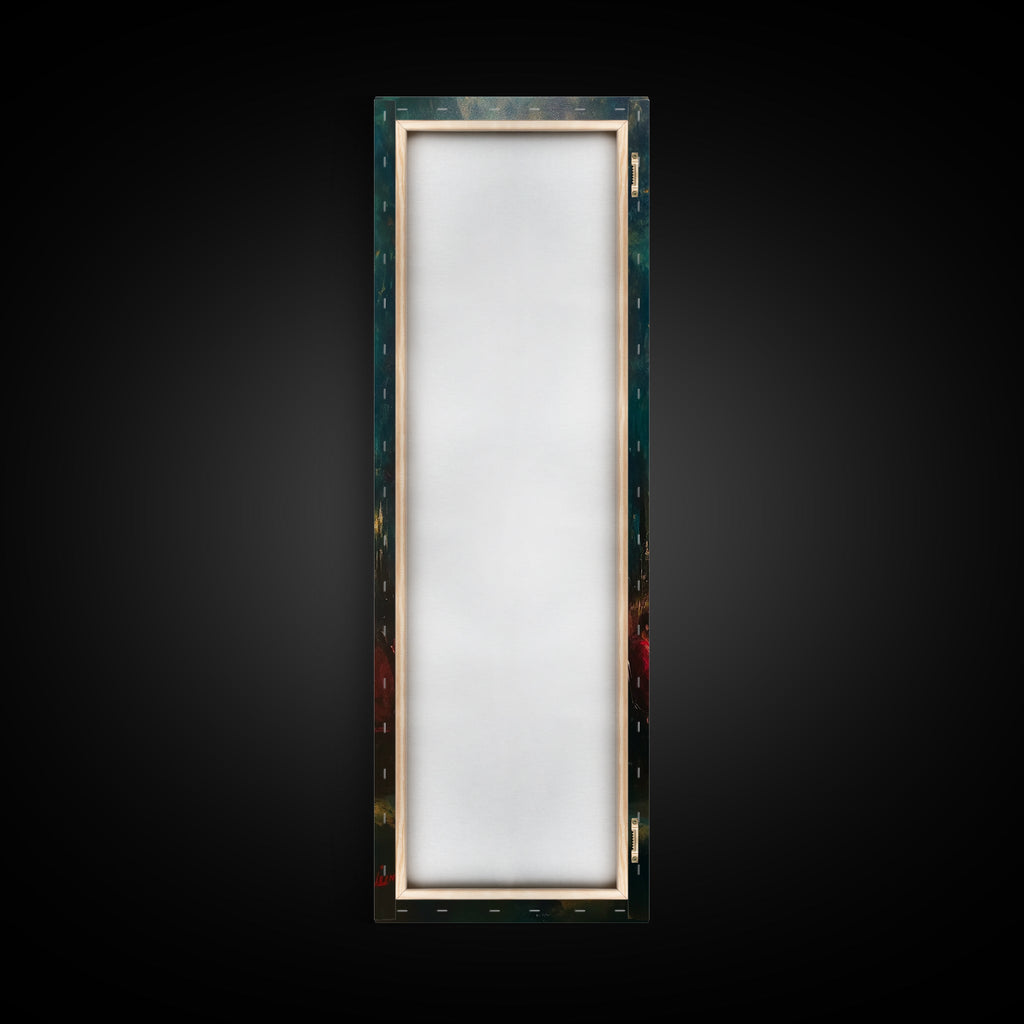 Framed canvas print with decorative border and blank center ready for artwork