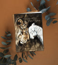 Easter greeting card with lion and lamb illustration and For You message