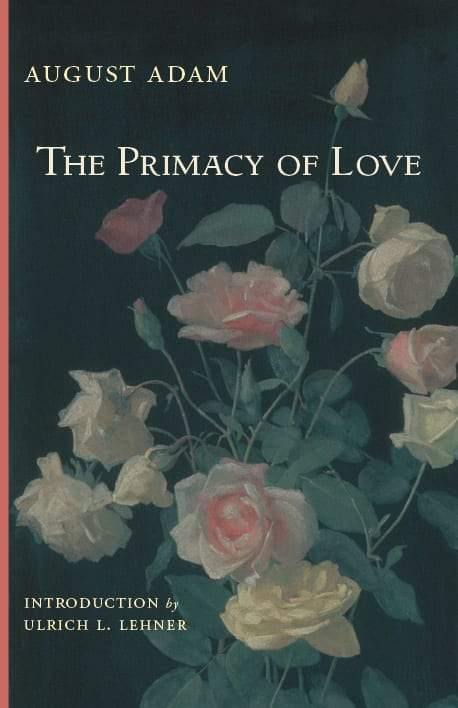 Book cover with floral illustration, title lettering, and August Adam author name