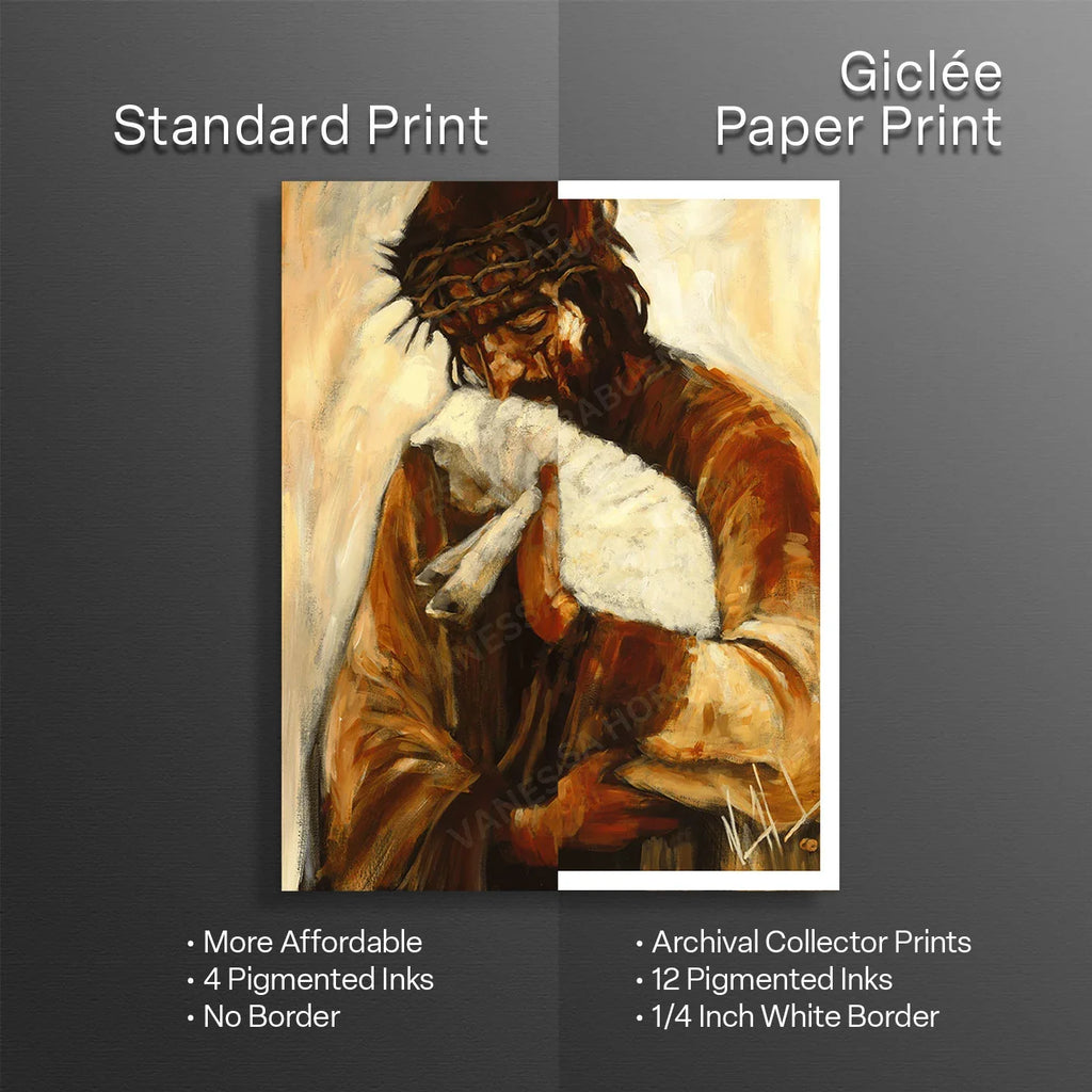 Art print thumbnail showing a robed figure holding a white cloth