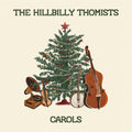 Christmas carols CD cover with decorated pine tree and musical instruments