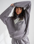 Grey unisex hoodie with front kangaroo pocket and hooded neckline