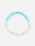 Turquoise letter beaded bracelet with gold-tone spacers, HEAVEN MADE