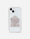 Holy Ghost phone case, clear TPU with dove graphic and raised camera cutouts