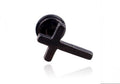 Black cross stud earring with screw-back post