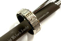 Silver stainless steel ring with cross and JESUS engraving, wide band