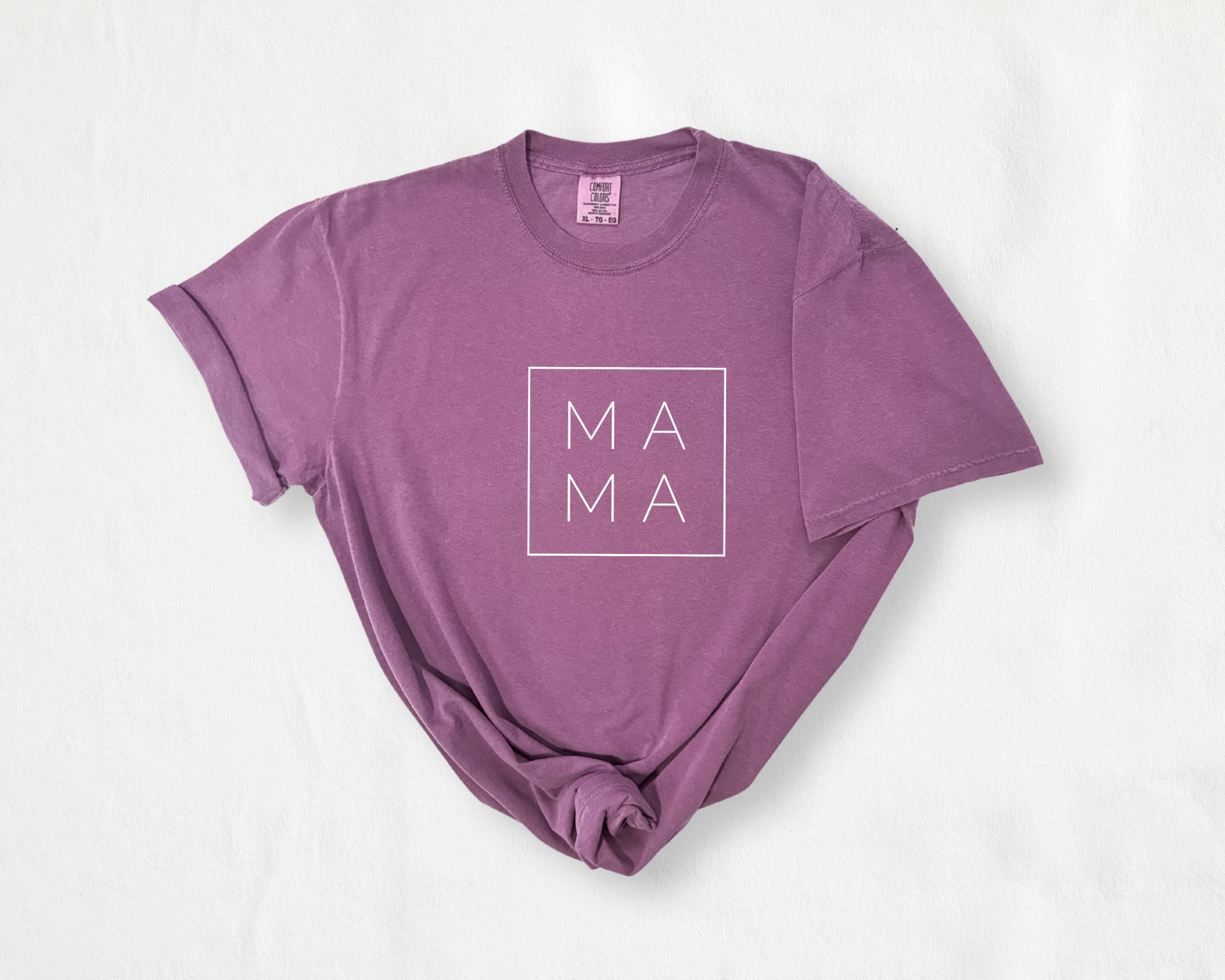 Amethyst boxy T-shirt with 'MA' square logo print