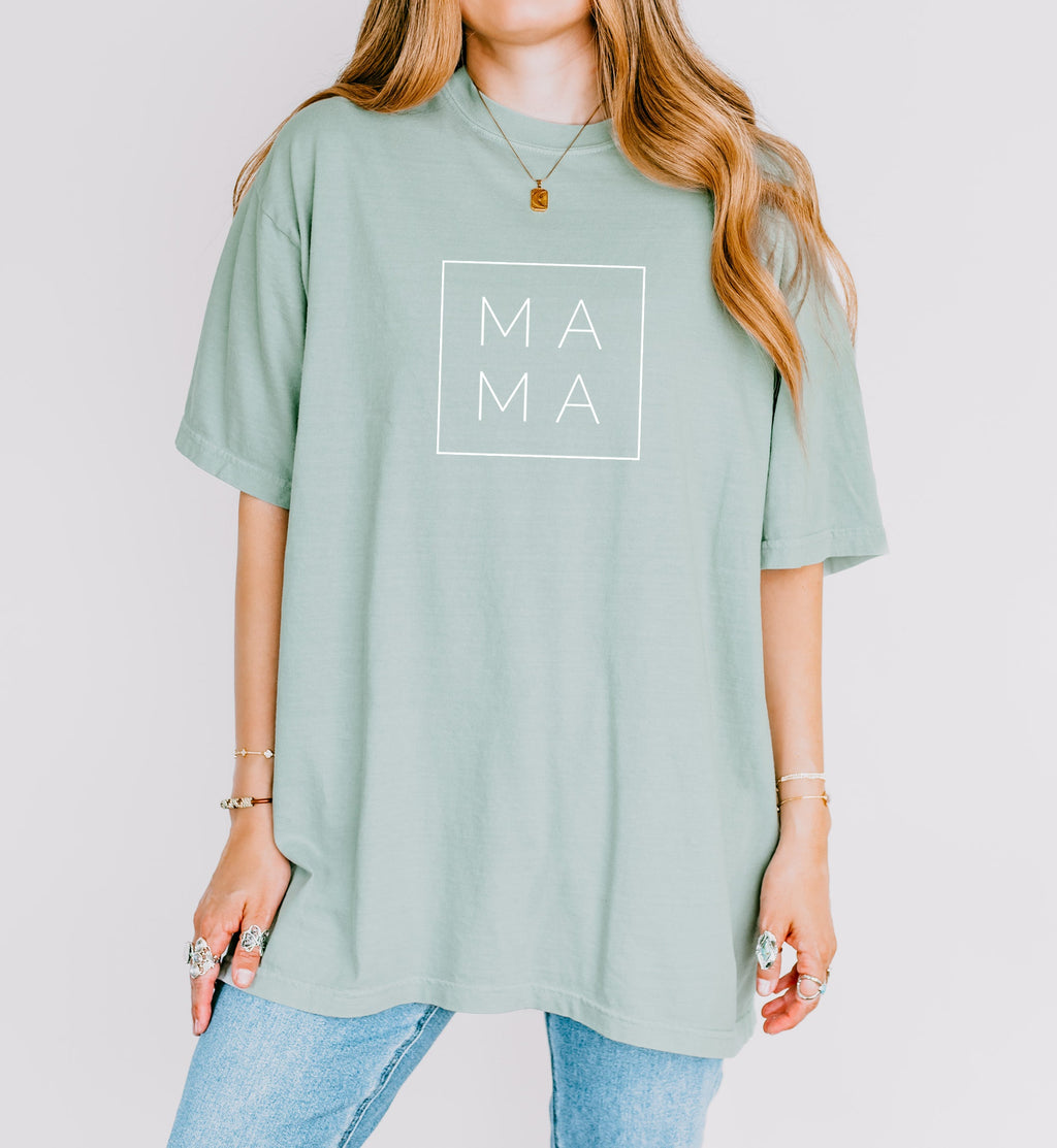 Fern boxy T-shirt with 'MA' square logo print