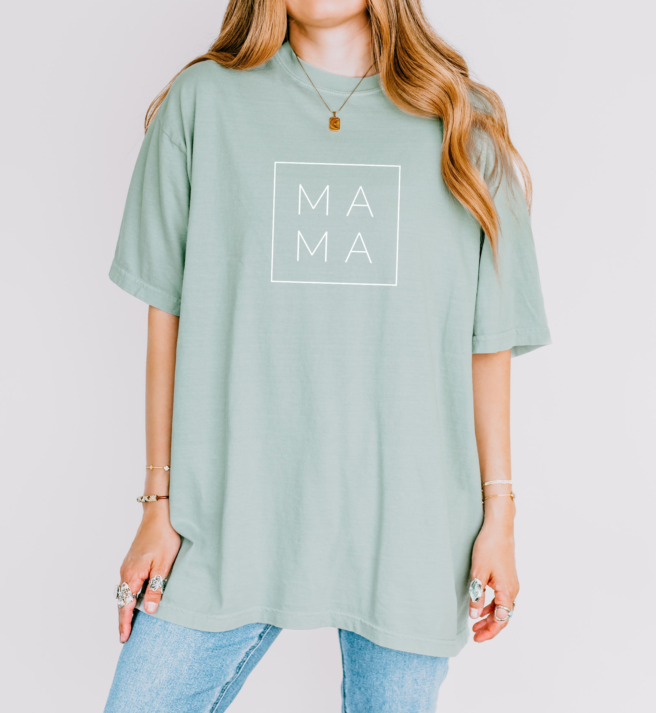 Fern boxy T-shirt with 'MA' square logo print