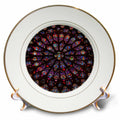 Porcelain plate with stained-glass religious window artwork