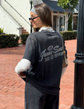 Black unisex T-shirt with back graphic 'Jesus Saves' and prayer line text