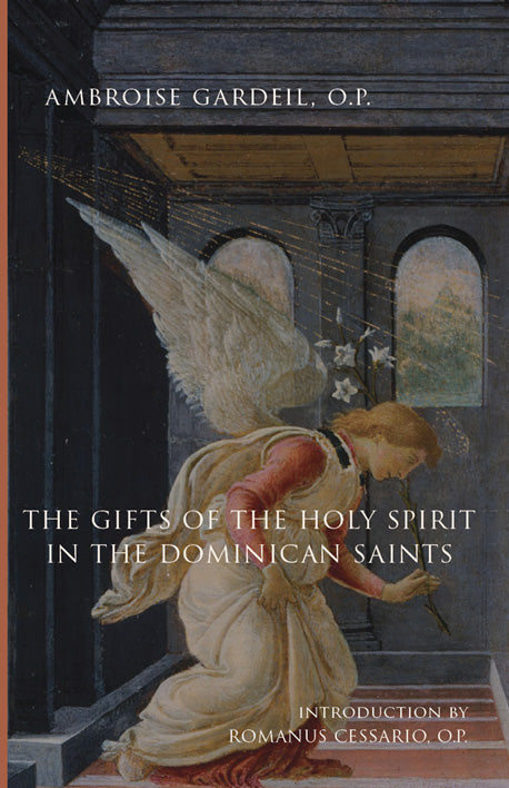 Book cover with angel illustration: The Gifts of the Holy Spirit in the Dominican Saints