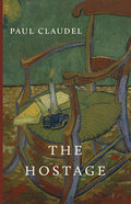 The Hostage drama book cover with illustrated chair, table, and title at bottom