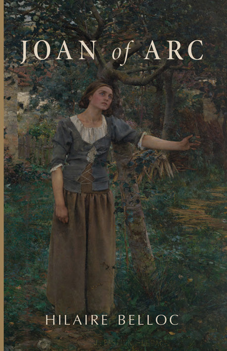 Joan of Arc book cover with woman in historical dress and title text.