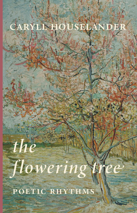 Poetry book cover with flowering tree artwork; title and author Caryl Houselander