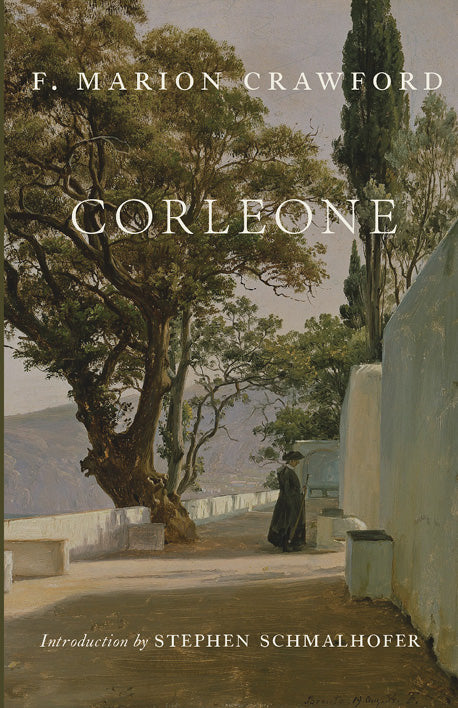 Sicily tale novel cover with title CORLEONE, author credit, and illustrated trees