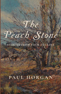 The Peach Stone book cover with scenic artwork and title text in white lettering