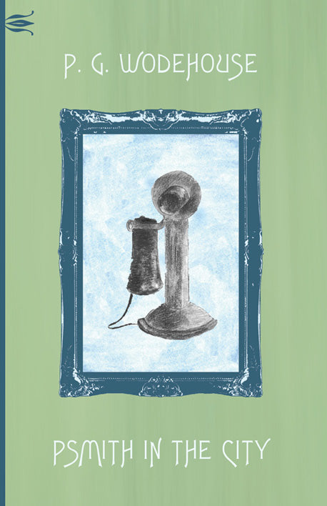 Paperback book cover with candlestick sketch and title Psmith in the City