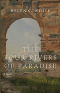 Novel book cover with arched landscape illustration and title lettering
