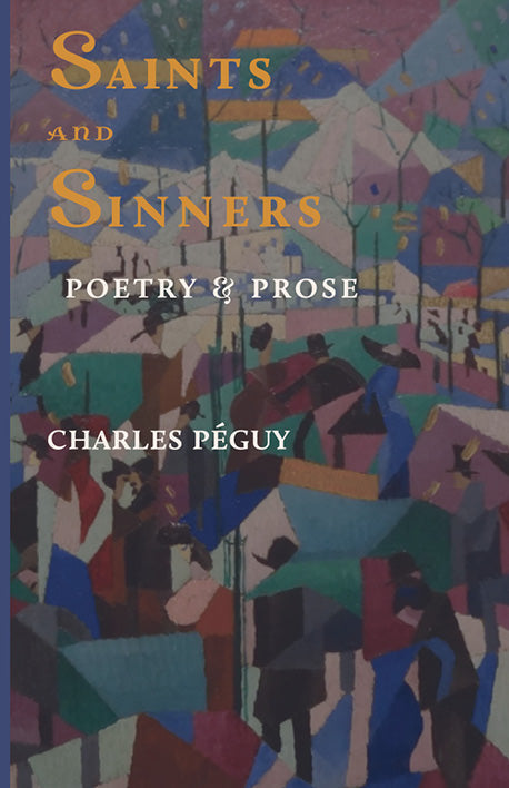 Poetry and prose book cover with multicolor collage and Saints and Sinners title