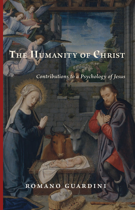 The Humanity of Christ book cover with painted religious scene, title, and Romano Guardini.