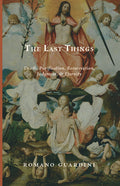 Religious book cover with angels and text on death, purification, resurrection, judgment.