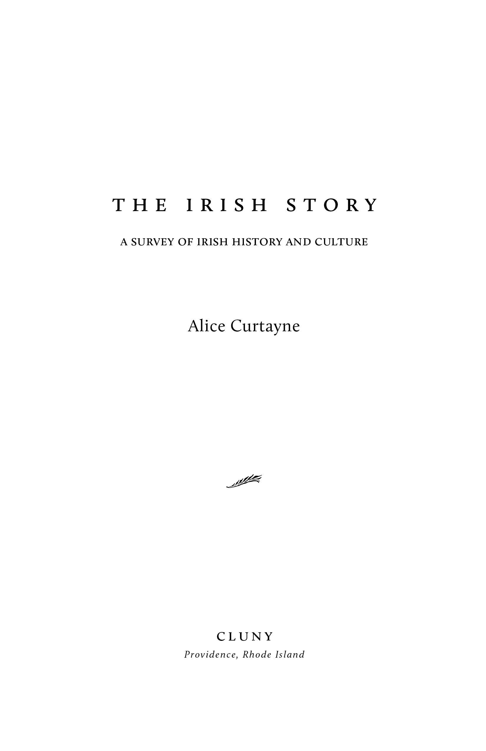 The Irish Story book title page with centered title and author name