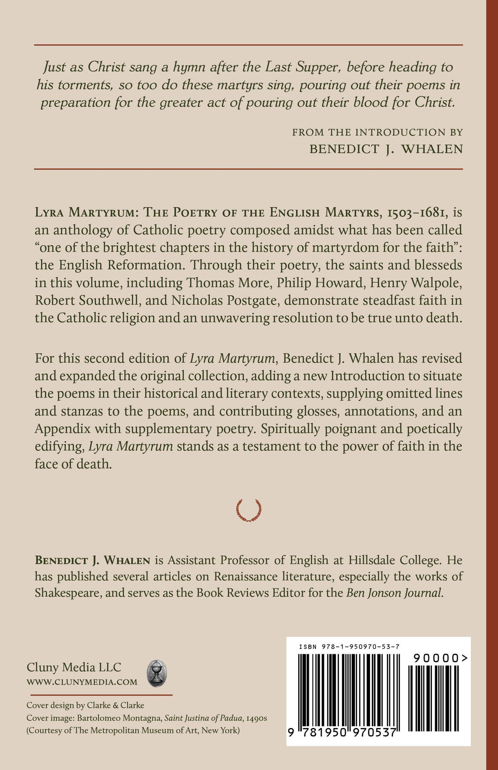 Book back cover with paragraphs and barcode