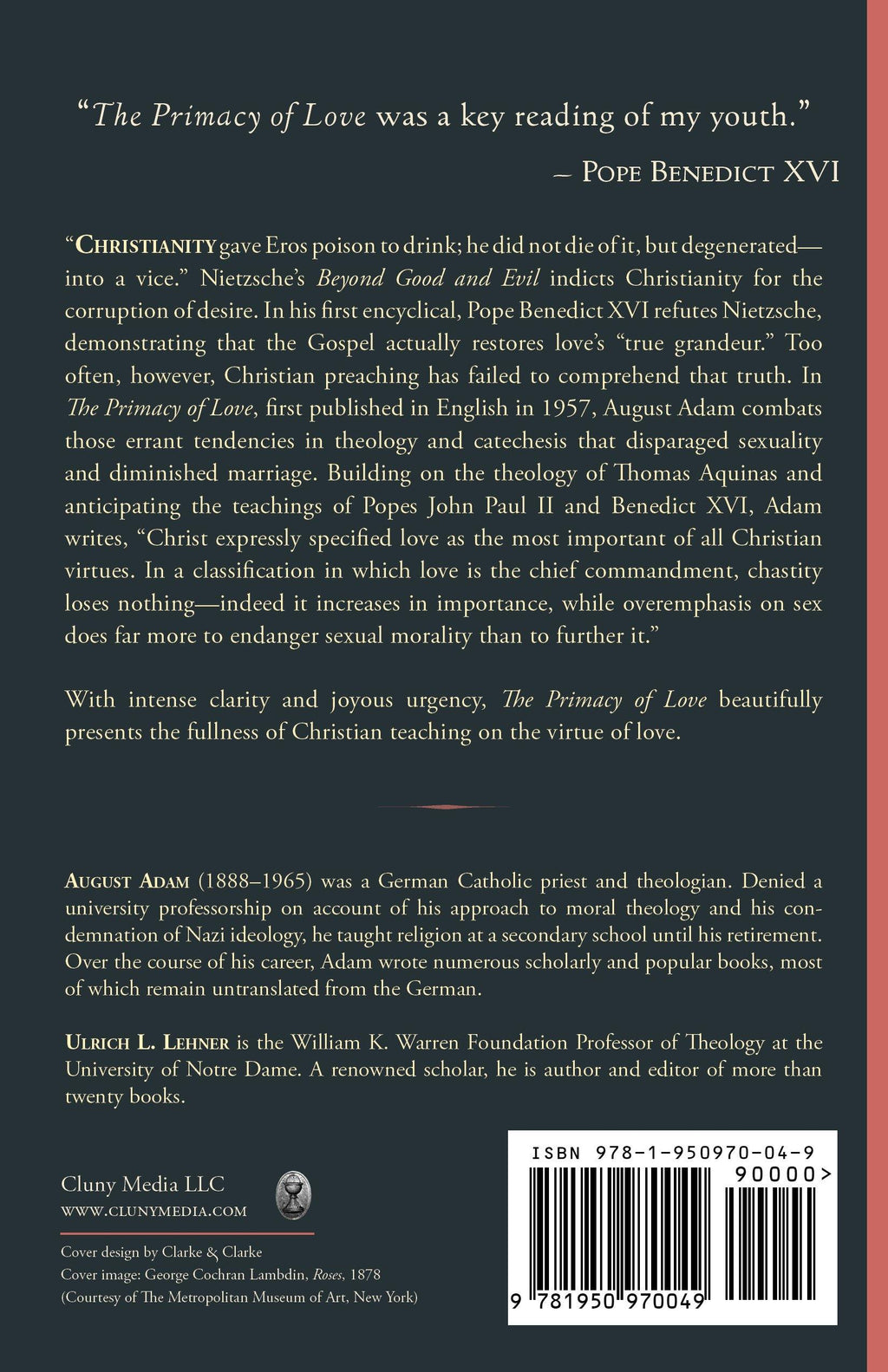 Book back cover with quote, bio text, and barcode