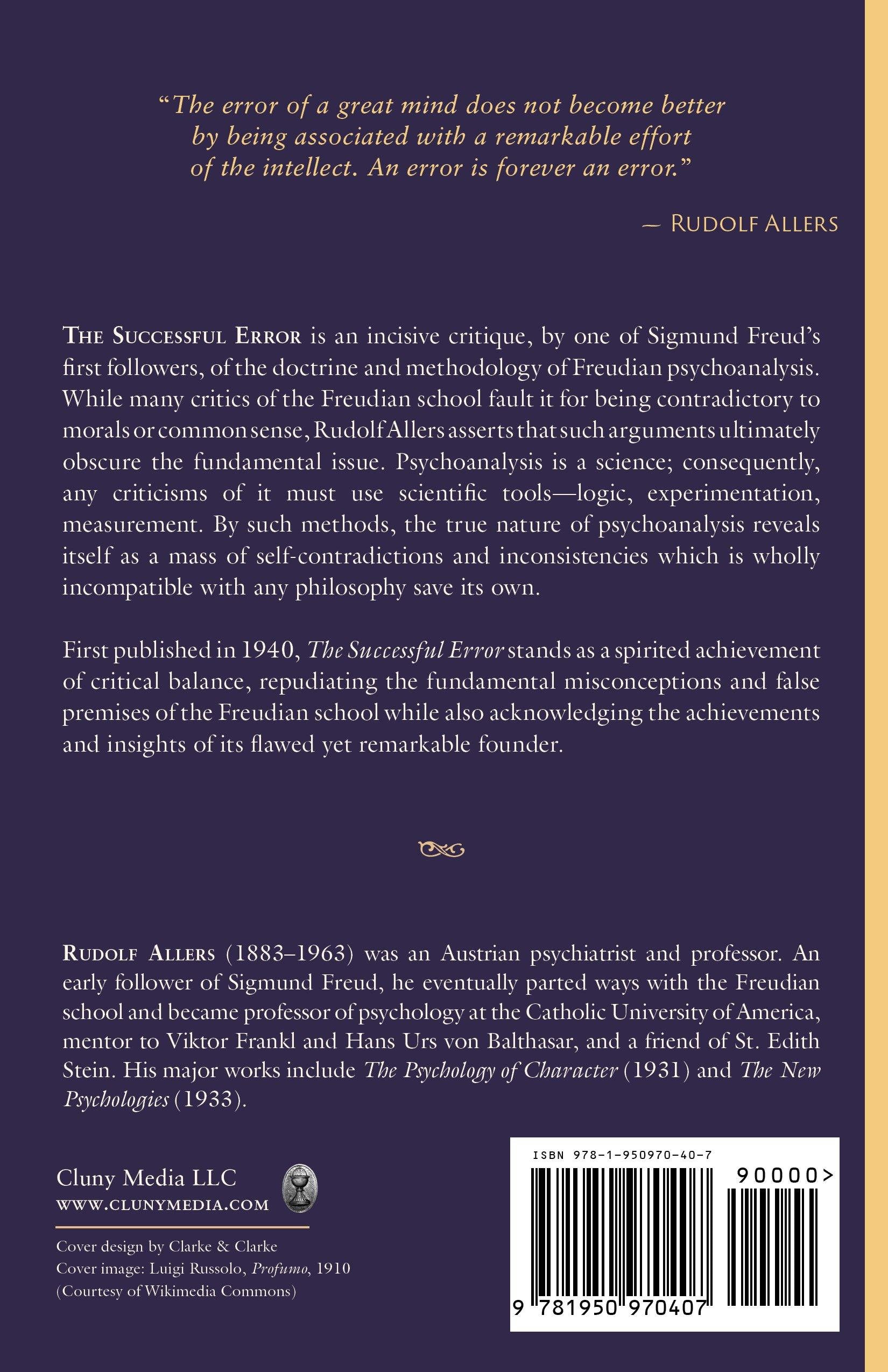 Back cover with quote, description text, barcode, and Cluny Media LLC details