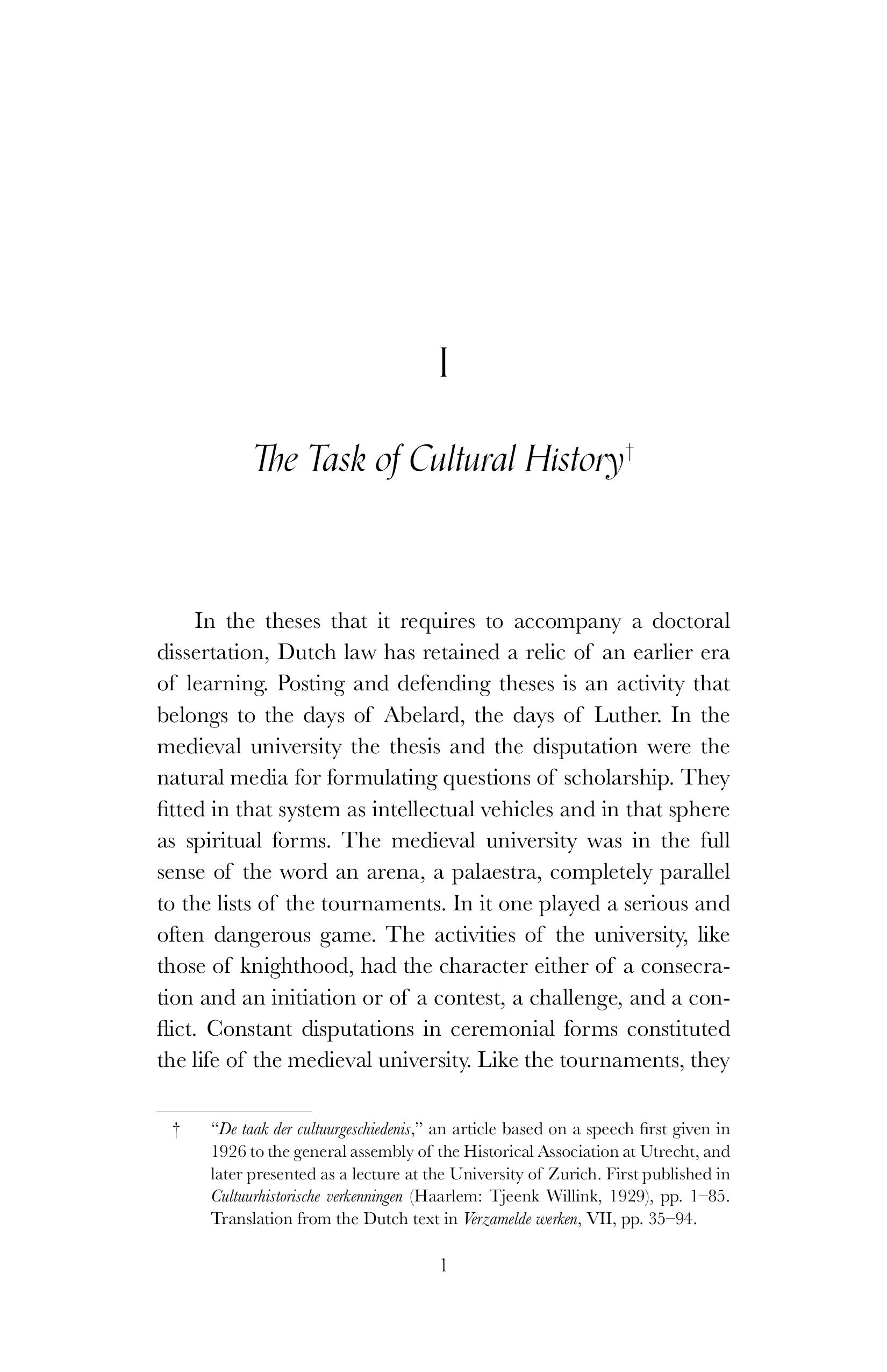 Book page with heading and printed paragraph text on cultural history