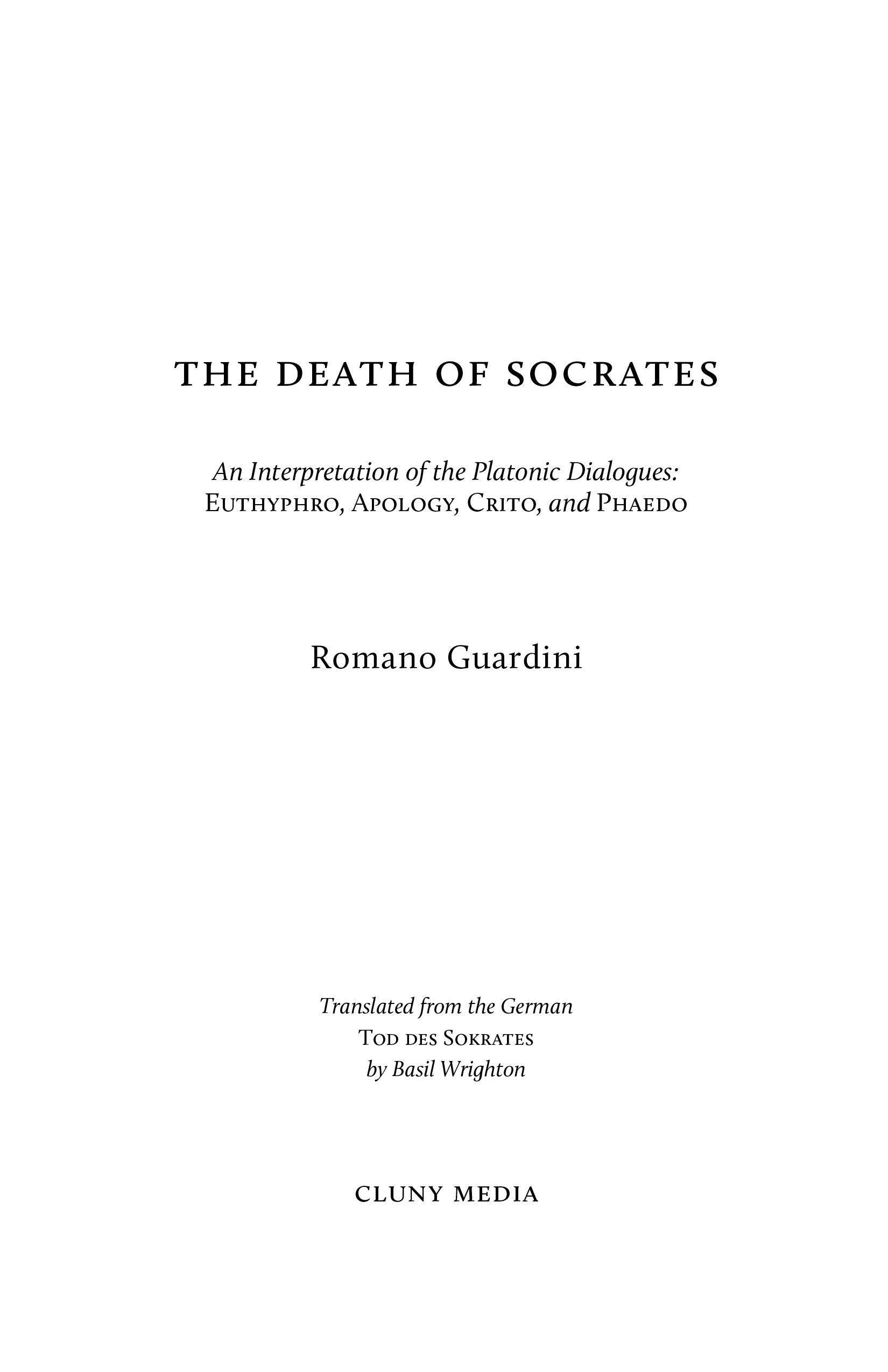 Book cover with title, Romano Guardini, and Clunx Media