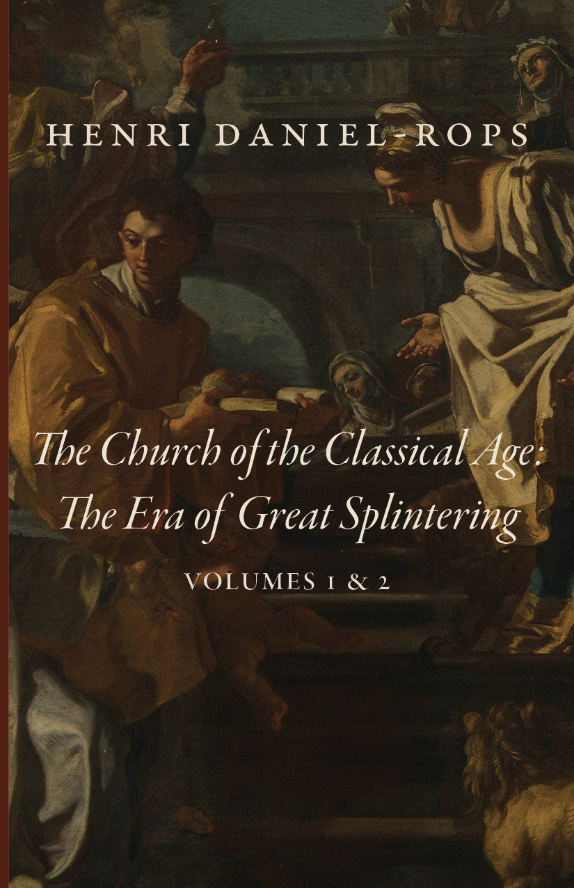 Book set cover: 'The Church of the Classical Age: The Era of Great Splintering' volumes 1 & 2.